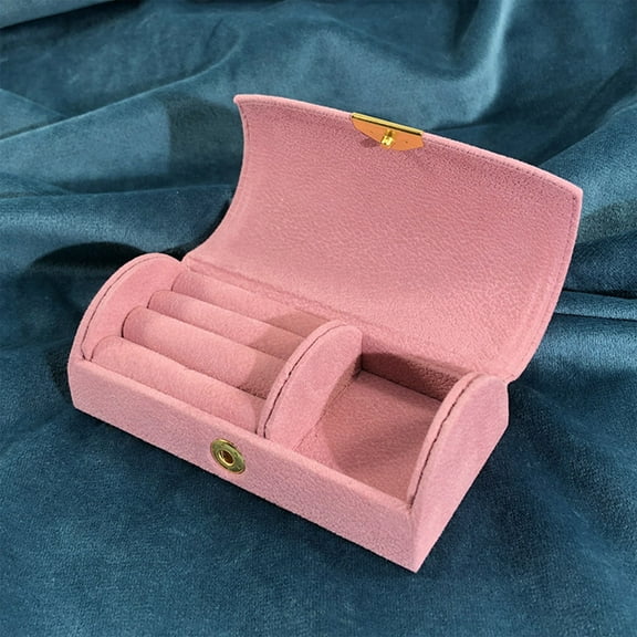Velvet Travel Jewelry Box,Portable Arched Small Jewelry Case,Fashion Jewelry Storage Organizer,Gift Packaging Box,for Earrings,Rings,Necklaces Holiday Gifts