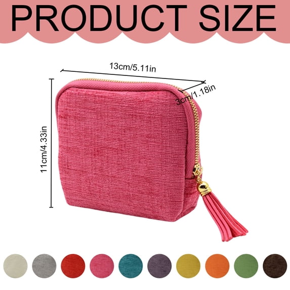 Velvet Travel Jewelry Case, Tassel Storage Bag Organizer for Rings Earrings