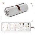 thumbnail image 1 of Velvet Travel Jewelry Organizer Roll, Portable Multi-Layer Storage Bag for Necklaces Earrings Rings, Foldable Rollup Case for Women, Gift for Mom, 1 of 6