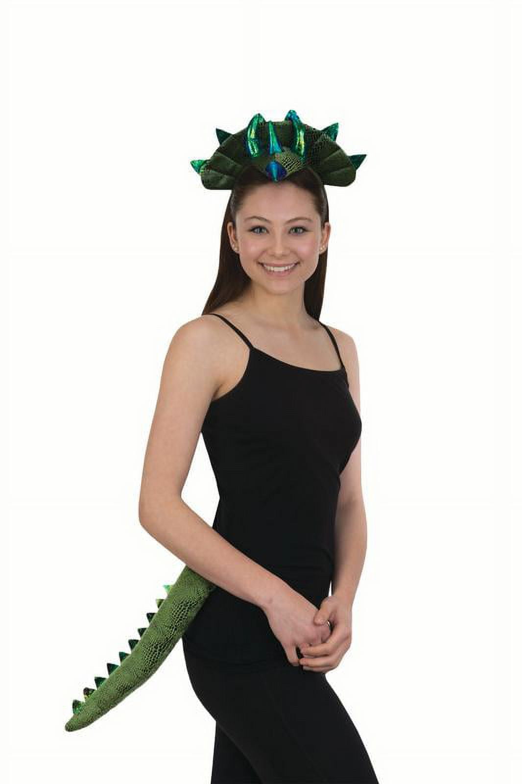 Velvet Triceratops Headband Tail Dinosaur Horns Headpiece Costume