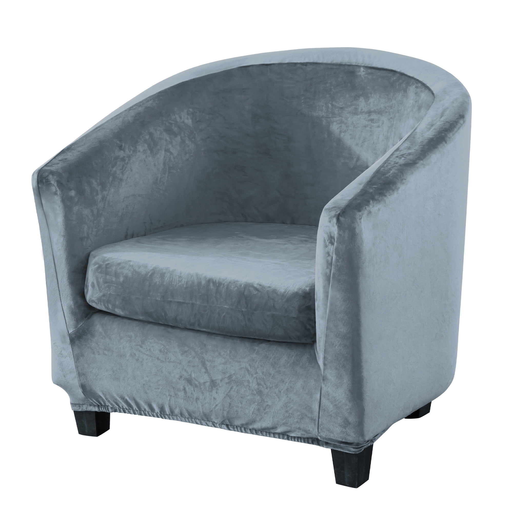 Velvet Tub Chair Cover for Armchairs, Stretch Tub Sofa Slipcover 2