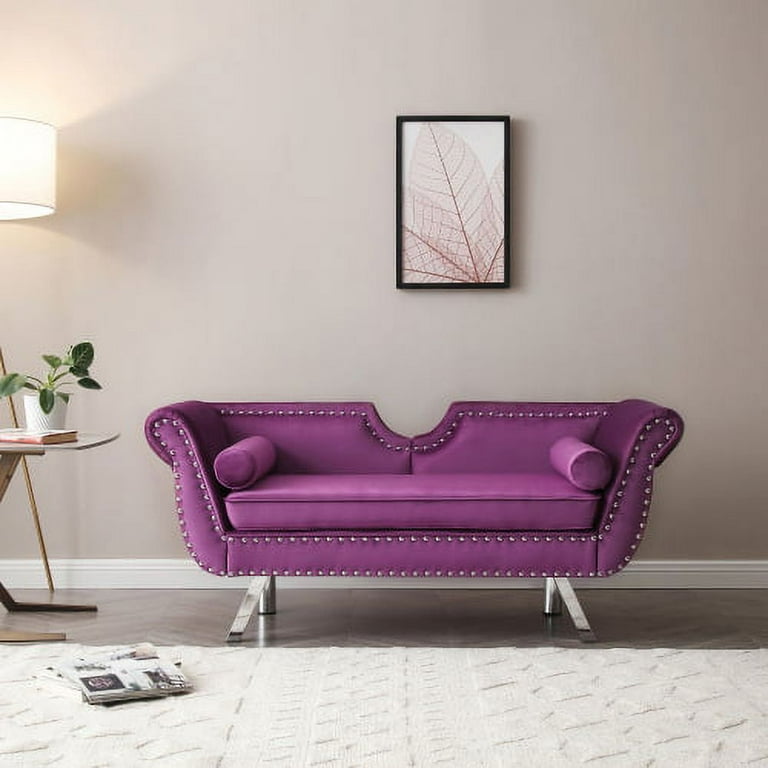 Velvet Tufted Couch Loveseat With