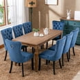 thumbnail image 1 of Velvet Tufted Dining Chairs Set of 8, Upholstered Accent Chairs with Solid Wood Frame for Kitchen & Dining Room, 1 of 11