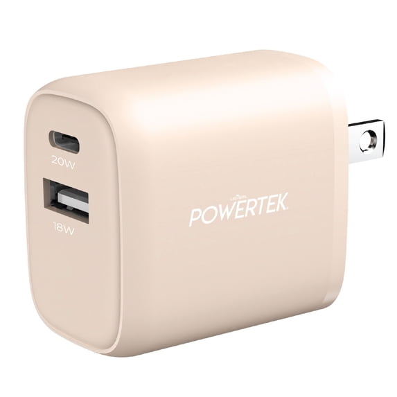 Velvet USB C Wall Charger Block 20W PD, Liquipel Powertek Type C Fast Charging Cube, Phone Wall Power Adapter with Foldable Plug, Compatible with iPhone, iPad, iWatch, Galaxy, Android, Pixel, Tablet