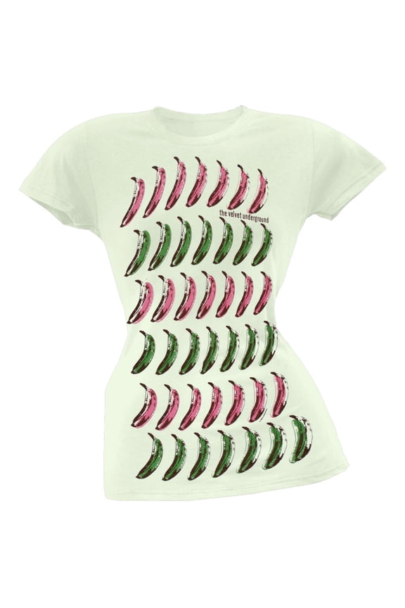Women's Juniors Banana Repetition Short Sleeve T Shirt