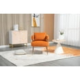 thumbnail image 1 of Velvet Upholster Accent Chair, Leisure Single Chair with Golden Feet, Sturdy Plywood Frame, Golden Iron Legs, Comfy Armchair for Living Room, Reading, Bedroom, Office, Orange, 1 of 8