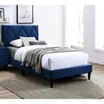 thumbnail image 1 of Velvet Upholstered Bed | Adjustable Headboard for Custom Comfort | Modern Bedroom, 1 of 1