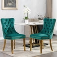 thumbnail image 1 of Velvet Upholstered Chairs | Suitable for Casual Meals | Golden Plating and Foam Filling | Solves Unstable Seating, 1 of 7