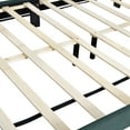 thumbnail image 1 of Velvet Upholstered Platform Bed Green - Queen, 1 of 5