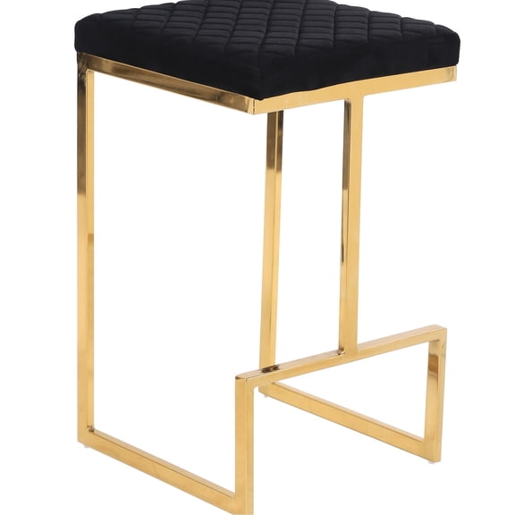Velvet Upholstered Stool / For Bedroom or Living Room / Comfortable Single Seating
