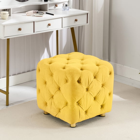 Velvet Upholstered Storage Footstool / Versatile and Stylish Home Decor