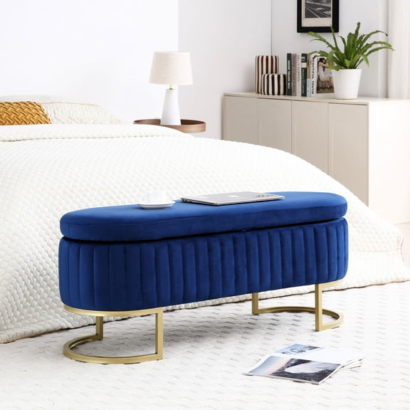Velvet Upholstered Storage / Ideal for Bedroom Seating & Household Storage