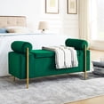 thumbnail image 1 of Velvet Upholstered Storage Ottoman / Comfort and Style for Home Use, 1 of 4