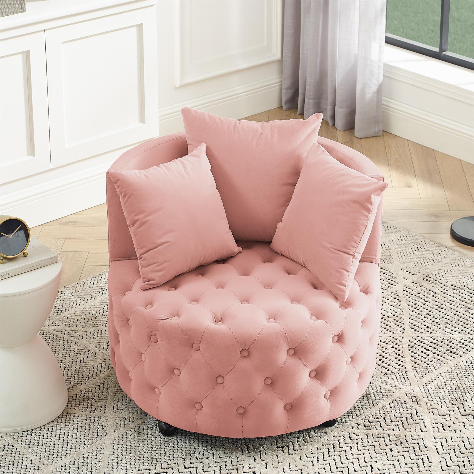 Velvet Upholstered Swivel Chair for Living Accent Chair