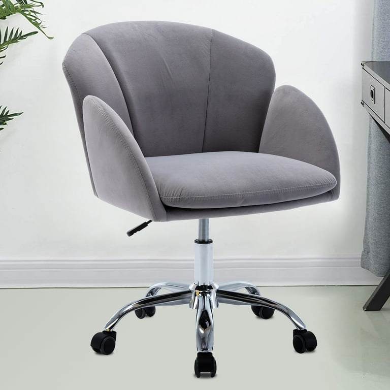 Velvet Vanity Chair for Women, SEGMART Modern Mid Back Desk Chair