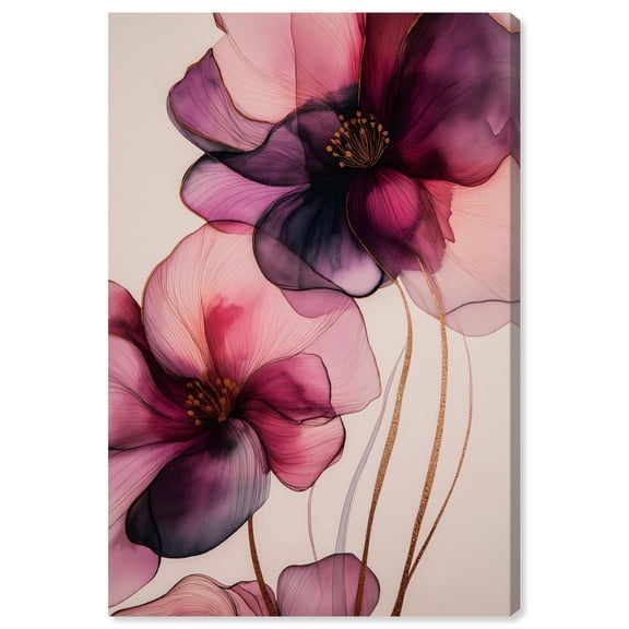 Velvet Verse III Canvas Flower Wall Art by Art Remedy, Gallery Wrapped, 10 x 15