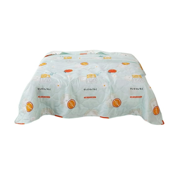 Velvet Washed Summer Air Conditioning Quilt Lightweight Bedding - Reactive Printed Cooling Blanket Single(A) 59x39.3 Inch Premium Fiber Fill