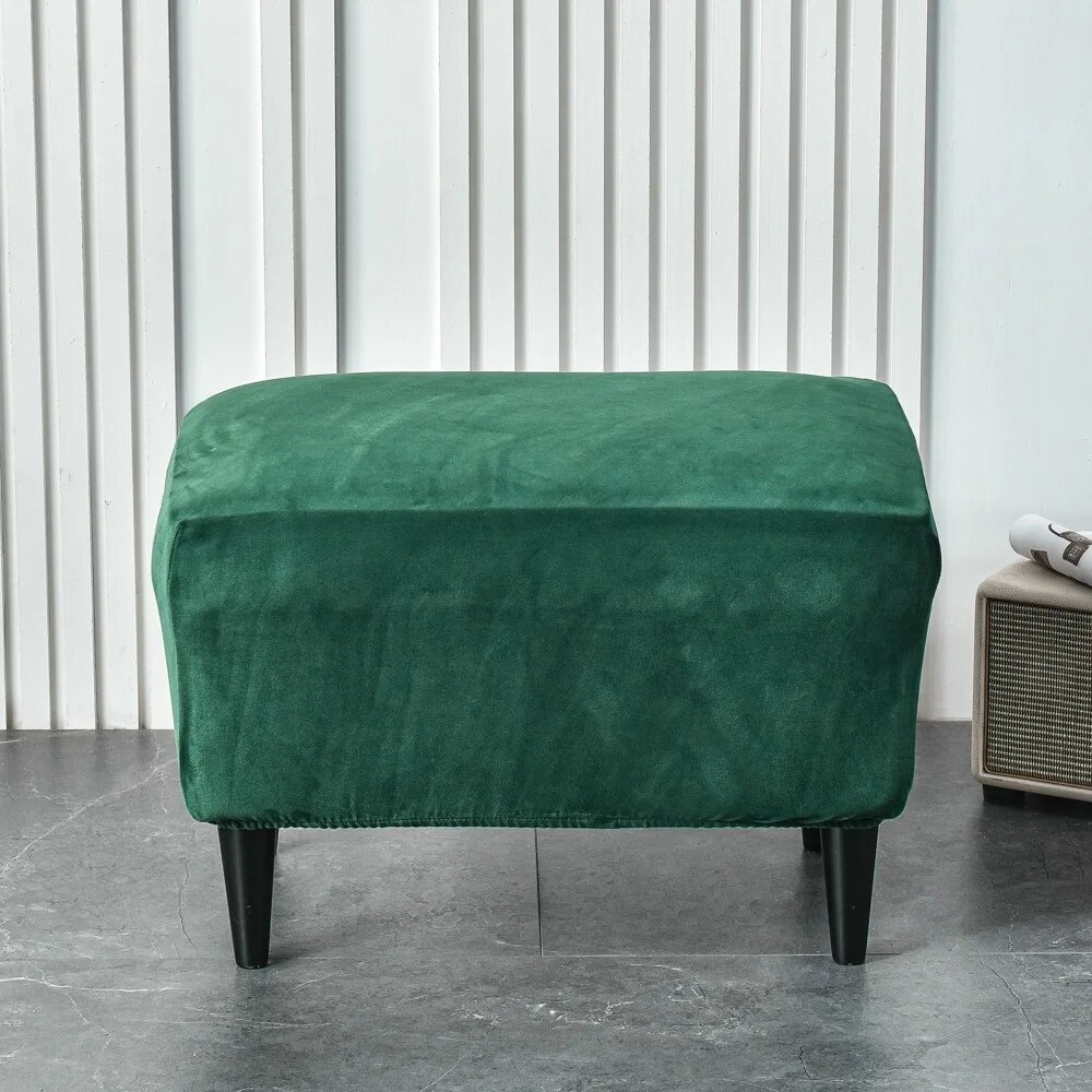 Velvet Wingback Chair Cover Yellow 2 Piece Nordic Stretch Spandex Wing Back Sofa Slipcovers