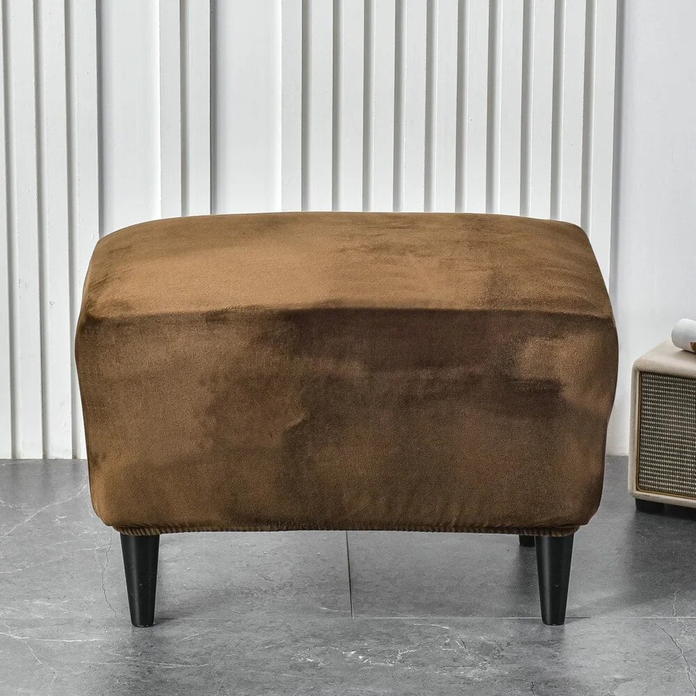 Velvet Wingback Chair Cover Yellow 2 Piece Nordic Stretch Spandex Wing Back Sofa Slipcovers