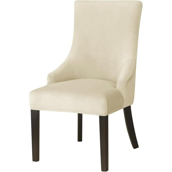 Velvet Wingback Side Chair Cover Slipcover Stretch Washable Sloping Armchair Accent Chair Protector Seat Cover for Dining Room Banquet Home Party Decor 1PACK