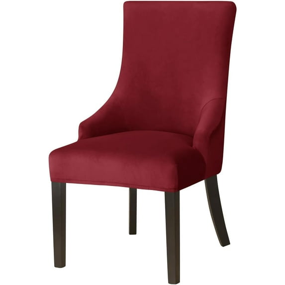 Velvet Wingback Side Chair Cover Slipcover Stretch Washable Sloping Armchair Accent Chair Protector Seat Cover for Dining Room Banquet Home Party Decor 1PACK