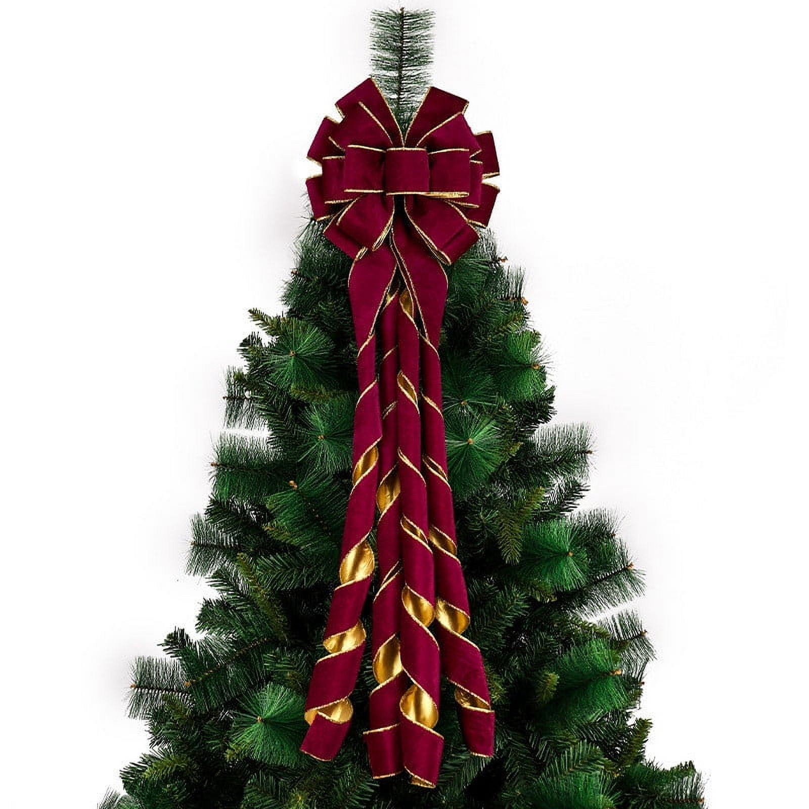 Velvet Wired Ribbon 2.5 Inch, Khaki Crushed Velvet Christmas Ribbon for ...