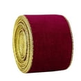 thumbnail image 1 of Velvet Wired Ribbon for Gift Wrapping & Holiday Decor – Elegant Crush Texture, Glossy Finish, Perfect for Christmas Tree Decorating, Wreaths, and Festive Crafts, 1 of 5