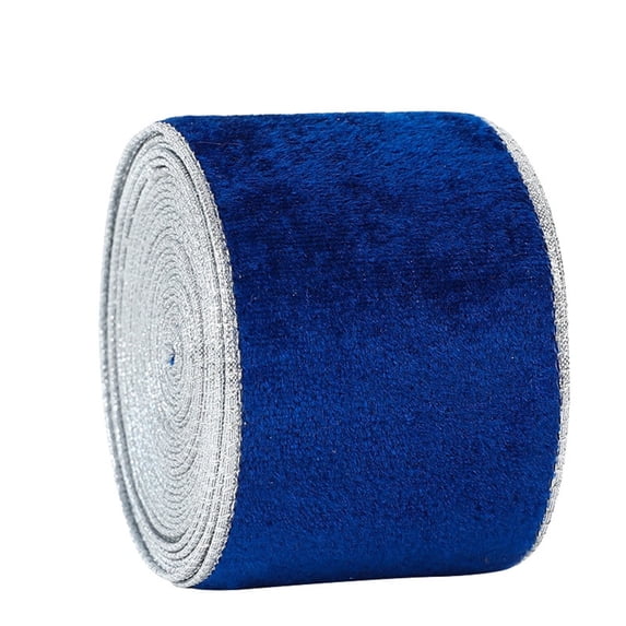 Velvet Wired Ribbon for Gift Wrapping & Holiday Decor – Elegant Crush Texture, Glossy Finish, Perfect for Christmas Tree Decorating, Wreaths, and Festive Crafts