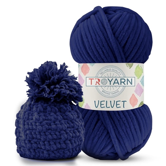 Velvet Yarn for Crocheting - Chenille Yarn, 100g (132 Yards) Amigurumi Yarn, Fluffy Yarn, Plush Yarn, Baby Blanket Yarn for Crocheting, Size 6