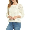 thumbnail image 1 of Velvet by Graham & Spencer Vienna Sheer Cable Knit Sweater Womens VIENNA03, 1 of 1