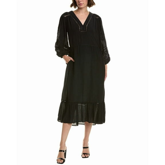 Velvet by Graham & Spencer womens  Arina Midi Dress, xs, Black