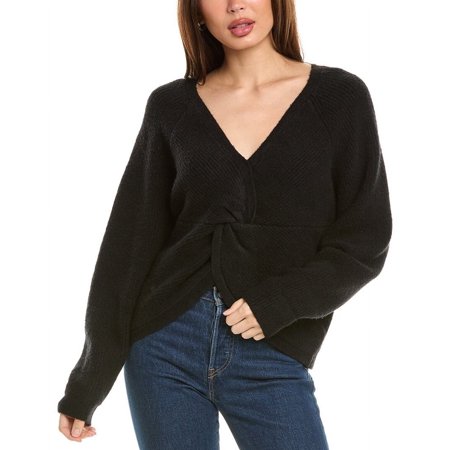Velvet by Graham & Spencer womens Caitlyn Boucle Raglan Sweater, s, Black