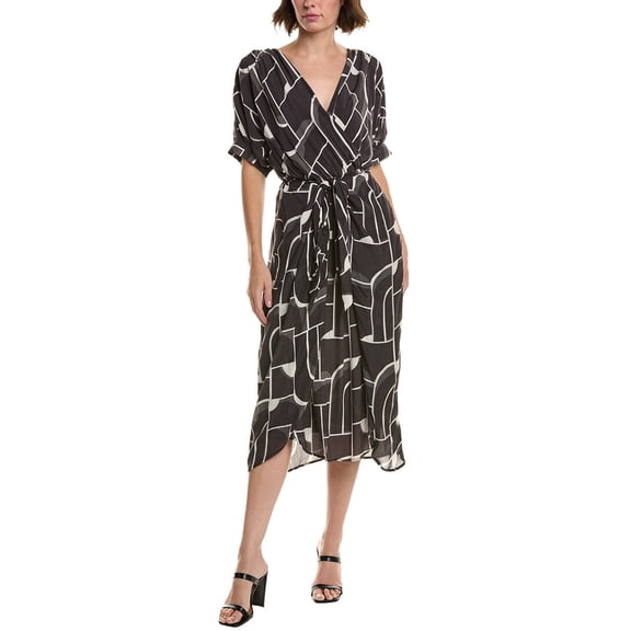 Velvet by Graham & Spencer womens Elise Midi Dress, xs, Black