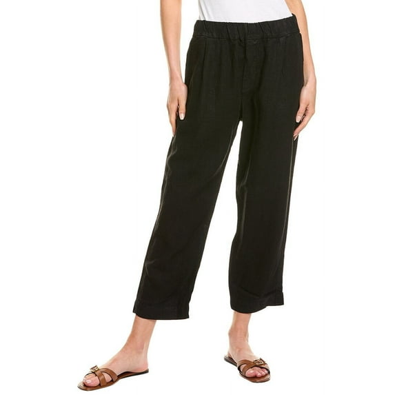 Velvet by Graham & Spencer womens Jessie Linen Pant, m, Black