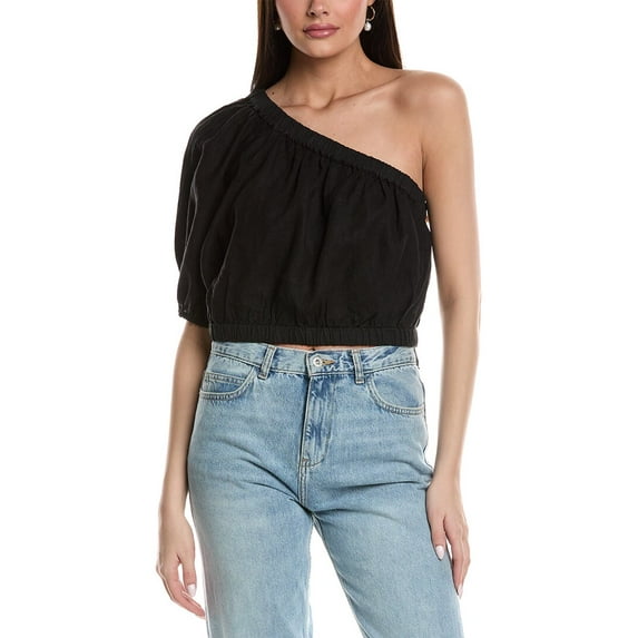 Velvet by Graham & Spencer womens Laleen Linen Blouse, s, Black