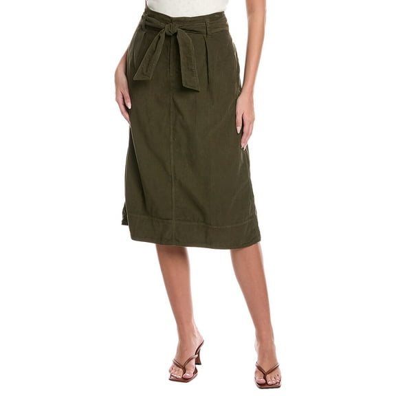 Velvet by Graham & Spencer womens  Tie Waist Corduroy Skirt, 2, Green