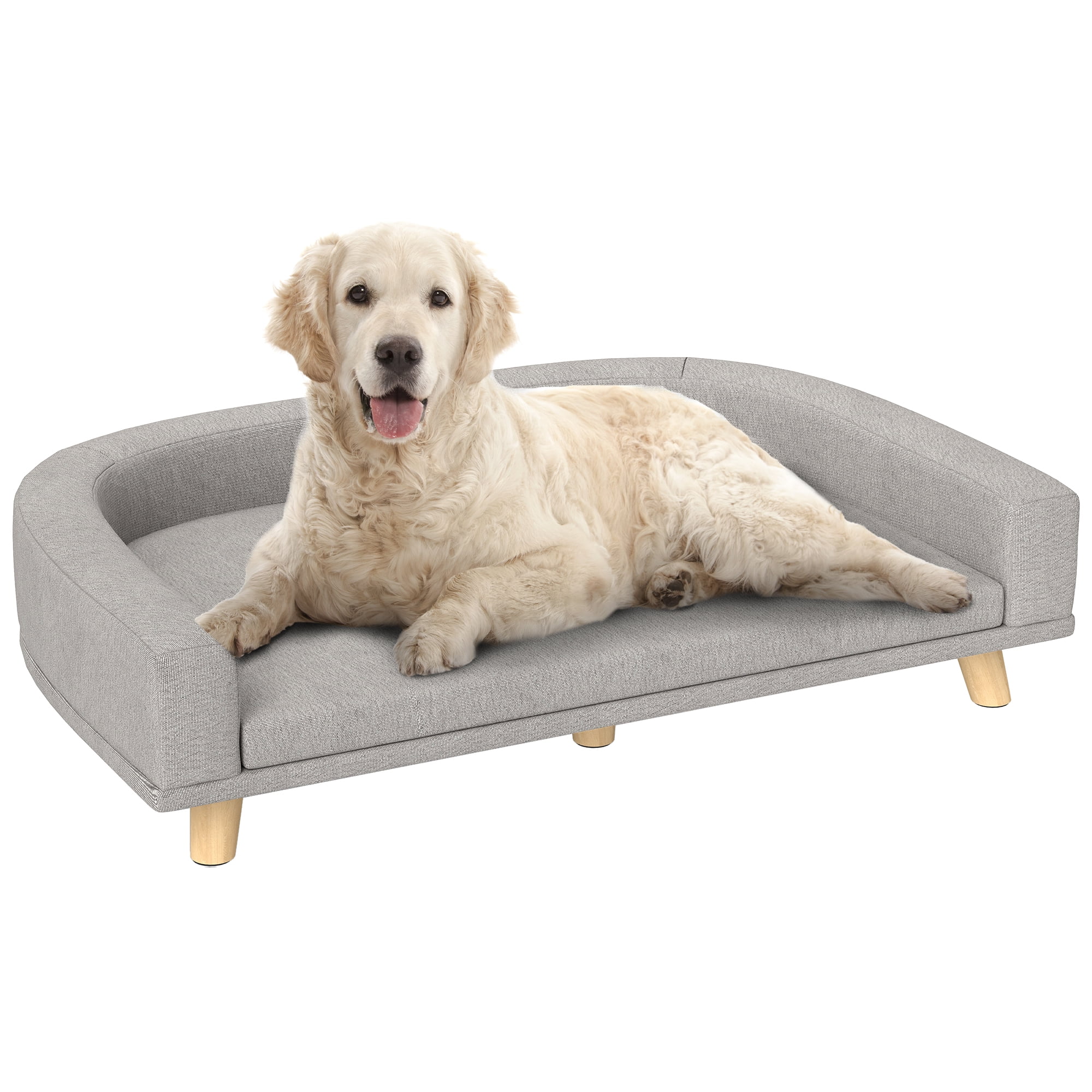 VelvetBlossom Dog Sofa Couch, Pet Bed with Comfortable Luxury Cushion ...