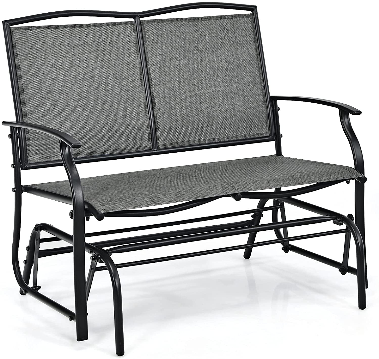 VelvetBlossom Patio Glider Benches for Outside,Swing Glider Chair with ...