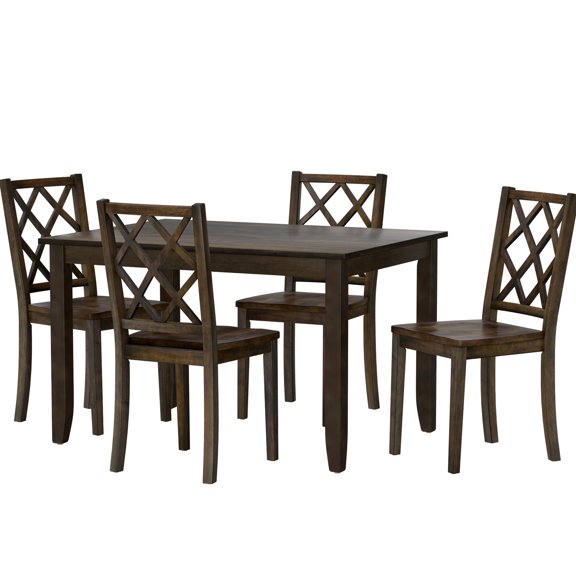 Velvety Brown Finish - Fast Assembly with Screwdriver - Family Dinners - Easy - Care Feature