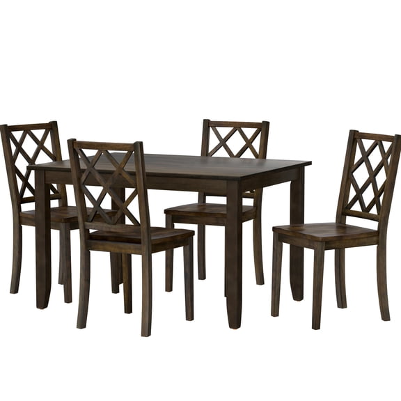 Velvety Brown Finish - Fast Assembly with Screwdriver - Family Dinners - Easy - Care Feature