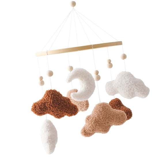 Velvety Cloud Nursery Mobile For Visual Tracking Practice Easy Setup Infant Calming Companion