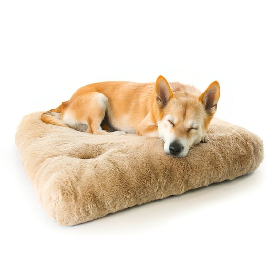 Velvety Flat Pet Bed 29"x21", Ultimate Comfort Velvet, Supportive Cushioning, Aniti-Slip Bottom