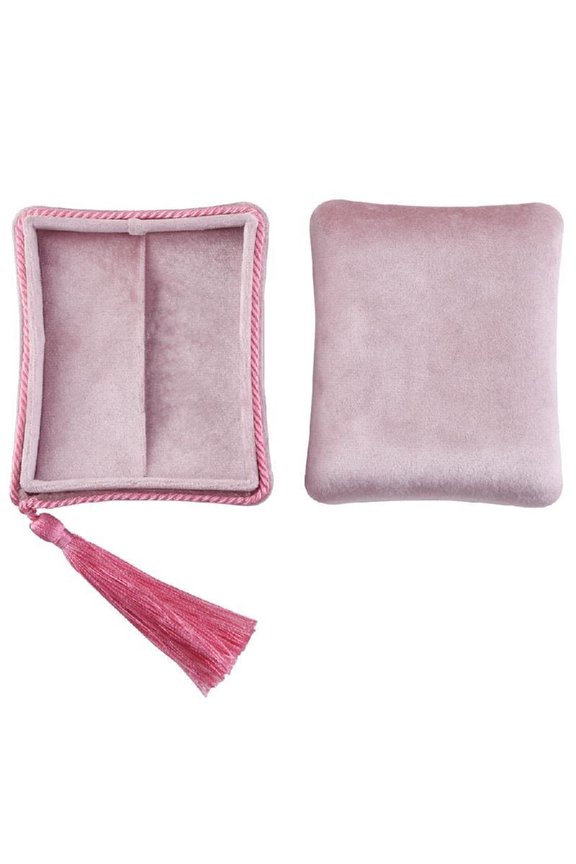 Velvety Jewelry Box Portable Travel Organizers with Multi Layer Compartments