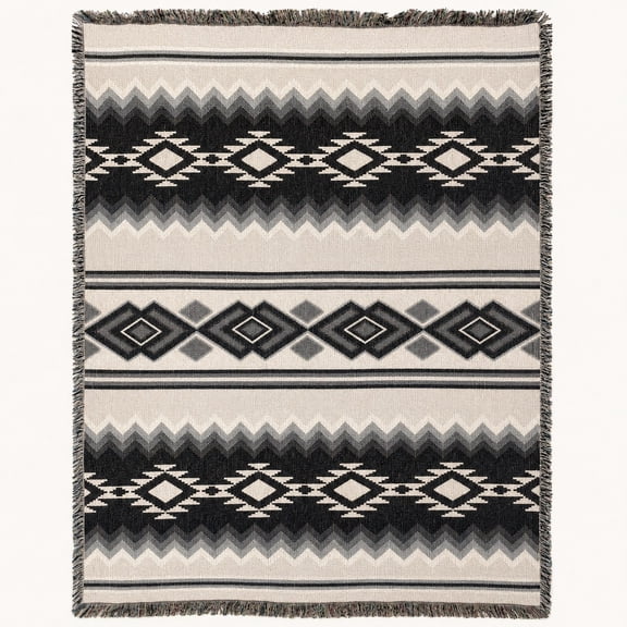Velvoria Southwestern Geometric Woven Throw, 60 x 50 in