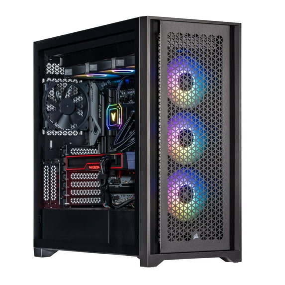 Velztorm Aciex 3D Custom Built Gaming Desktop PC (AMD Ryzen 7 7800X3D, Radeon RX 6900 XT, 32GB DDR5 4800MHz RAM, 4TB PCIe SSD, Wifi, USB 3.2, HDMI, Bluetooth, Win 10 Home)