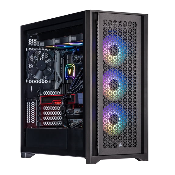 Velztorm Aciex 3D Custom Built Gaming Desktop PC (AMD Ryzen 9 7950X3D 16-Core, Radeon RX 7900 XTX, 64GB DDR5 4800MHz RAM, 1TB PCIe SSD, Wifi, USB 3.2, HDMI, Bluetooth, Display Port, Win 10 Home)