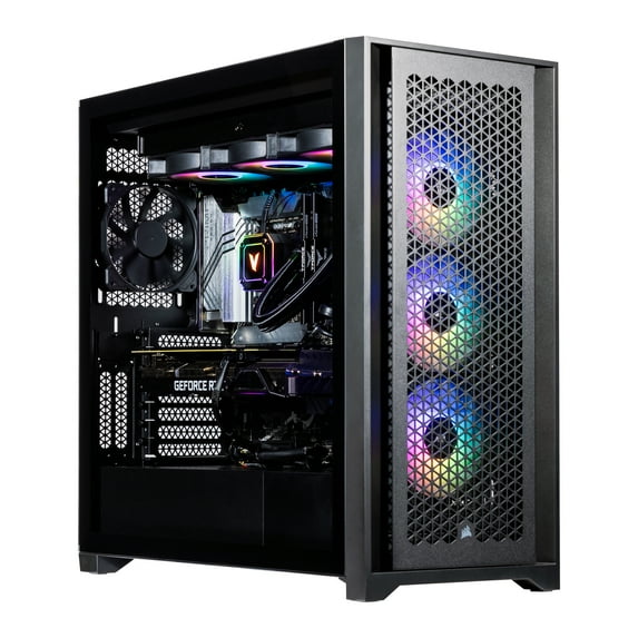 Velztorm Aciex Gaming Desktop PC (Intel i9-14900K 24-Core, 64GB DDR5 4800MHz RAM, 8TB PCIe SSD, GeForce RTX 4090 24GB, Wifi, Bluetooth, USB 3.2, Display Port, Black, Win 10 Home)