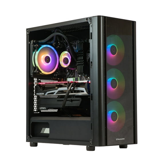 Velztorm Archux CTO Gaming Desktop PC Black (AMD Ryzen 7 3700X 8-Core, 64GB DDR4, 256GB m.2 SATA SSD + 2TB HDD (3.5), Radeon RX 6800 XT 16GB, 120mm AIO, RGB Fans, 750W PSU, Win 10 Home)