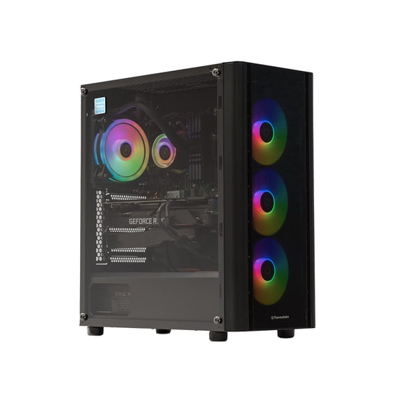 Velztorm Archux Gaming & Entertainment Desktop PC Black (AMD Ryzen 7 3700X 8-Core, 64GB RAM, 4TB PCIe SSD, NVIDIA RTX 3060, 4xUSB 3.1, 1xUSB 3.0, 2xHDMI, 2 Display Port (DP), Win 10 Pro)