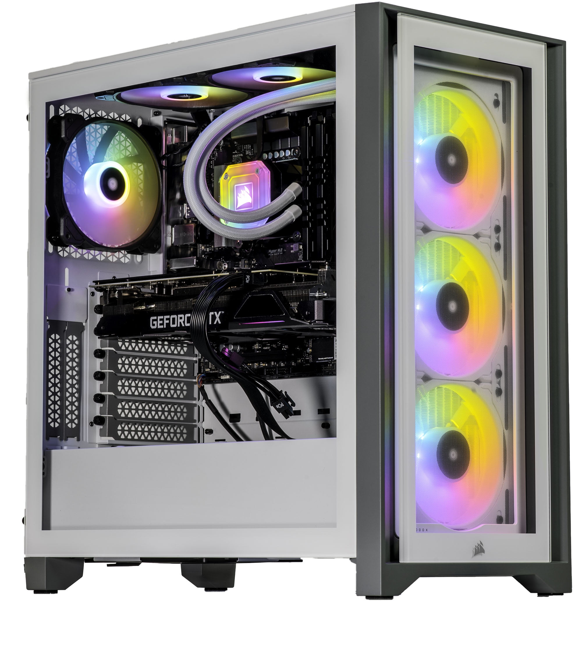 Velztorm Argentux Custom Built Gaming Desktop PC (Intel i7-10700F 8-Core, 32GB RAM, 128GB PCIe SSD + 2TB HDD (3.5), NVIDIA GeForce GTX 1050Ti, Wifi, Bluetooth, 1xUSB 3.2, 1xUSB 3.0, Win 10 Pro)
